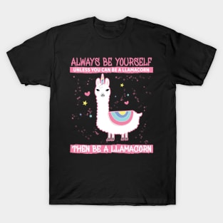 'Unless You Can Be A LlamaCorn' Alpaca Llama Trendy T-Shirt